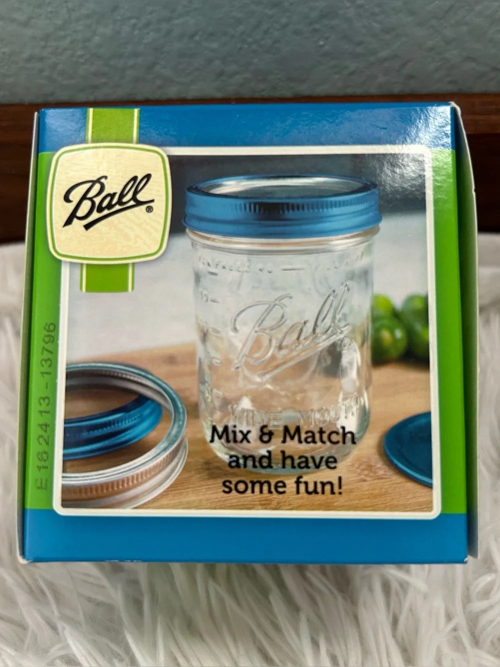 Ball Collection Elite Color Series Blue Wide Mouth Lids and Bands Set of 6 NEW